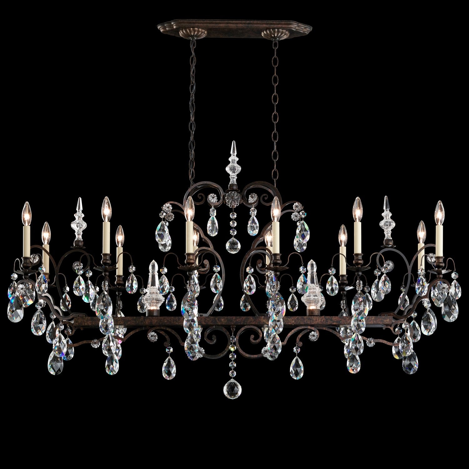 Schonbek - 3796N-48R - 14 Light Chandelier - Renaissance - Antique Silver