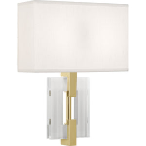 Robert Abbey - 1009 - Two Light Wall Sconce - Lincoln - Modern Brass w/ Crystal