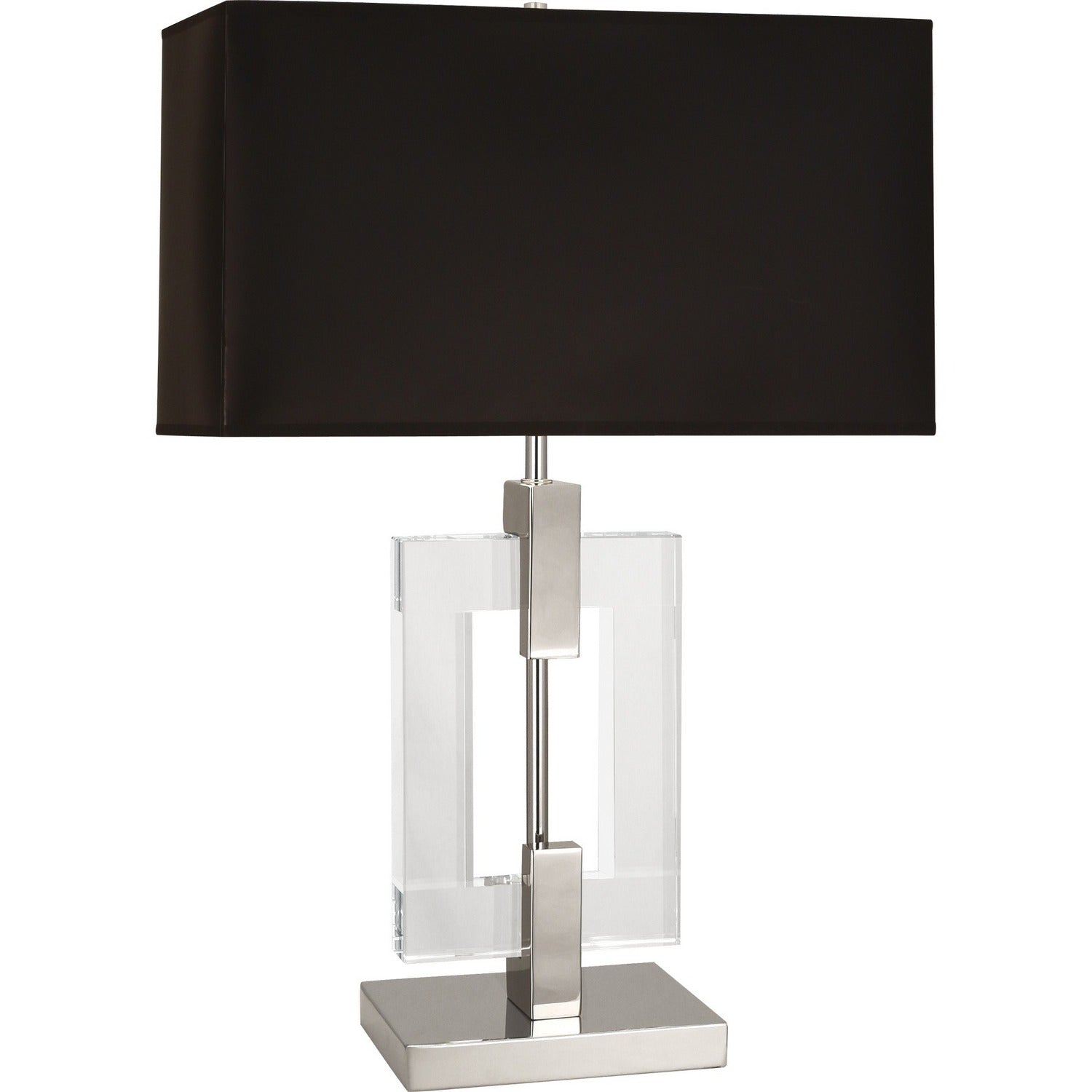 Robert Abbey - 1012B - One Light Table Lamp - Lincoln - Polished Nickel w/ Crystal