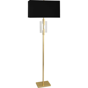 Robert Abbey - 1020B - One Light Floor Lamp - Lincoln - Modern Brass w/ Crystal