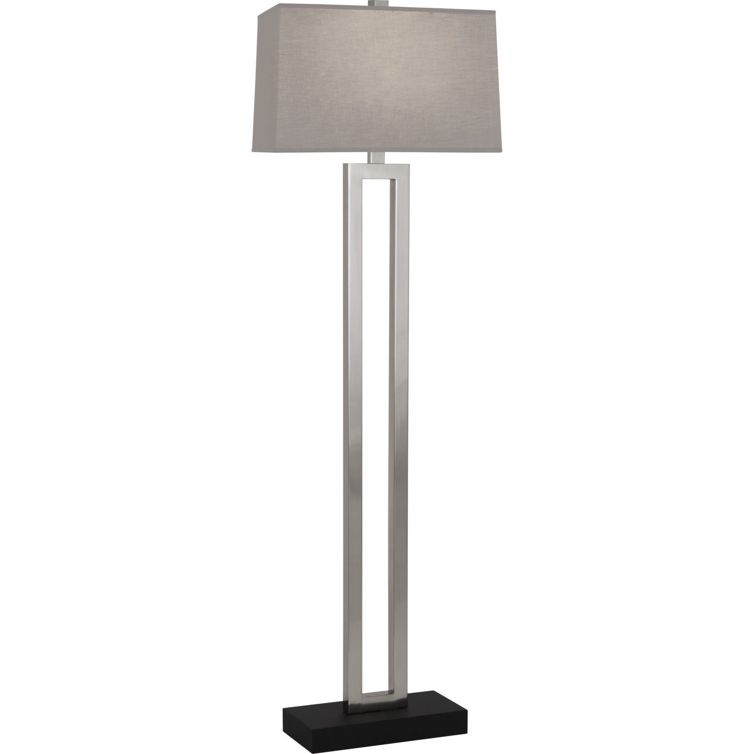 Robert Abbey - 108G - One Light Floor Lamp - Doughnut - Antique Silver