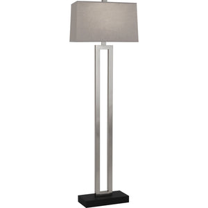 Robert Abbey - 108G - One Light Floor Lamp - Doughnut - Antique Silver