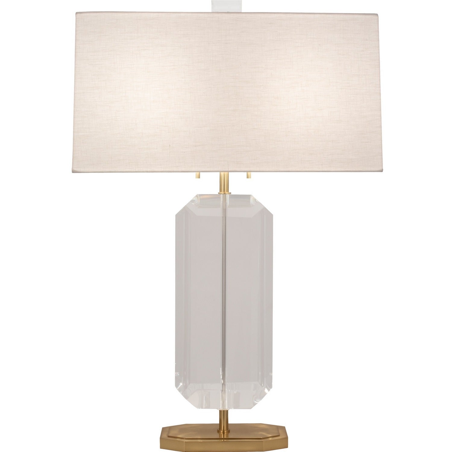 Robert Abbey - 1196 - Two Light Table Lamp - Jacqueline - Modern Brass w/Clear Crystal