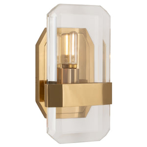 Robert Abbey - 1198 - One Light Wall Sconce - Jacqueline - Modern Brass w/ Clear Crystal