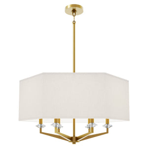 Robert Abbey - 1199 - Six Light Pendant - Jacqueline - Modern Brass w/Clear Crystal