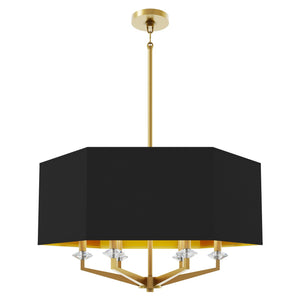 Robert Abbey - 1199B - Six Light Pendant - Jacqueline - Modern Brass w/Clear Crystal
