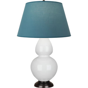 Robert Abbey - 1640B - One Light Table Lamp - Double Gourd - Lily Glazed Ceramic w/Deep Patina Bronze