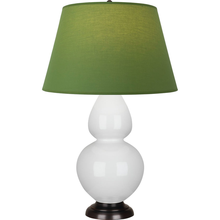 Robert Abbey - 1640G - One Light Table Lamp - Double Gourd - Lily Glazed Ceramic w/Deep Patina Bronze