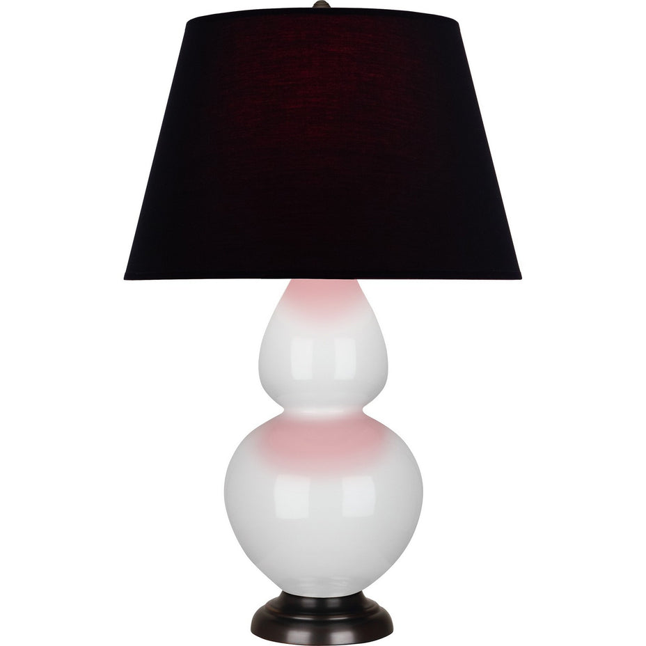 Robert Abbey - 1640K - One Light Table Lamp - Double Gourd - Lily Glazed Ceramic w/Deep Patina Bronze