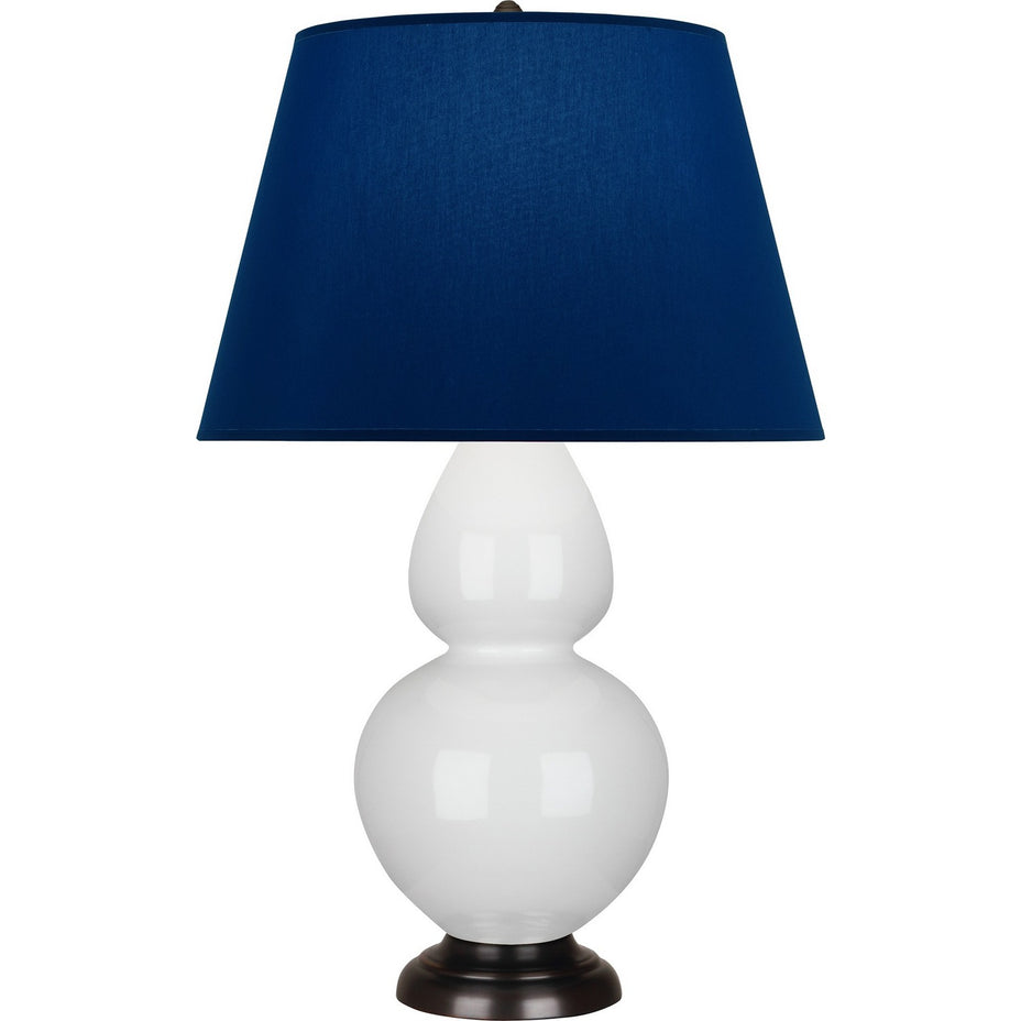 Robert Abbey - 1640N - One Light Table Lamp - Double Gourd - Lily Glazed Ceramic w/Deep Patina Bronze