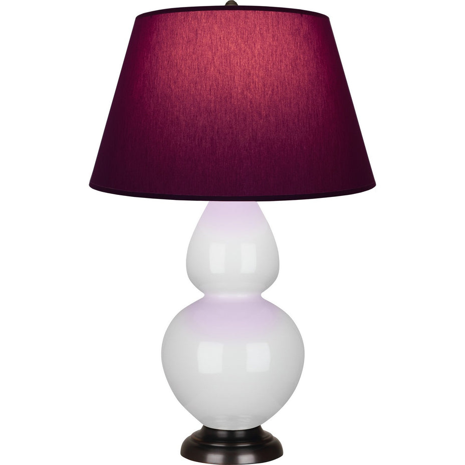 Robert Abbey - 1640P - One Light Table Lamp - Double Gourd - Lily Glazed Ceramic w/Deep Patina Bronze
