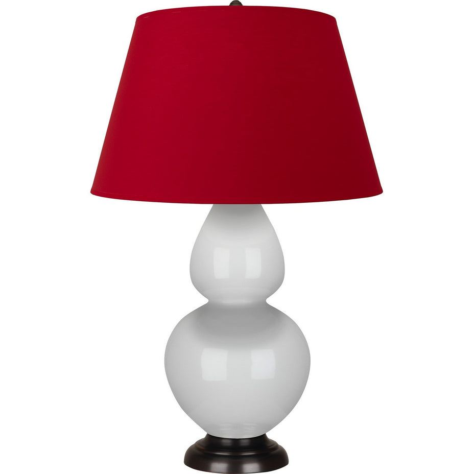 Robert Abbey - 1640R - One Light Table Lamp - Double Gourd - Lily Glazed Ceramic w/Deep Patina Bronze