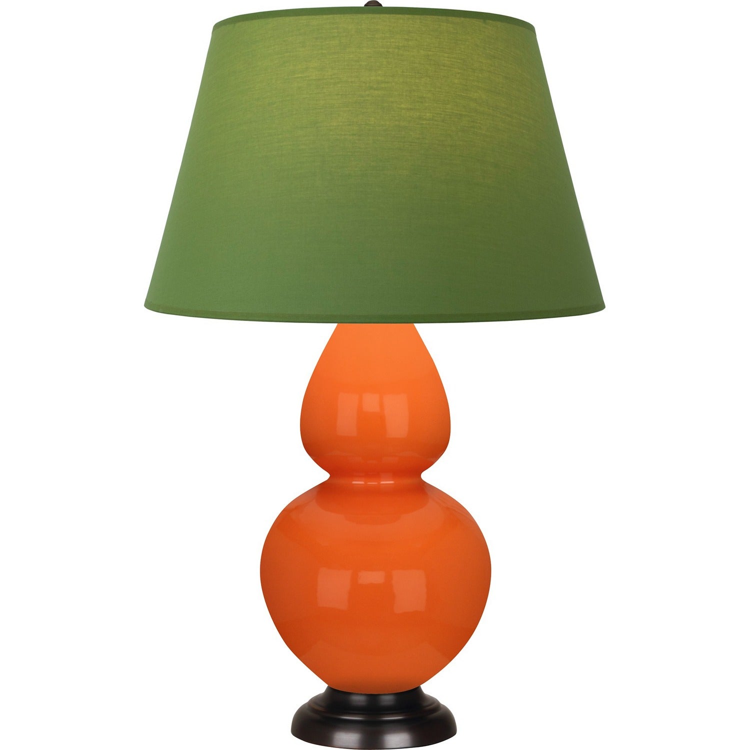 Robert Abbey - 1645G - One Light Table Lamp - Double Gourd - Pumpkin Glazed Ceramic w/Deep Patina Bronze