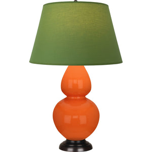 Robert Abbey - 1645G - One Light Table Lamp - Double Gourd - Pumpkin Glazed Ceramic w/Deep Patina Bronze