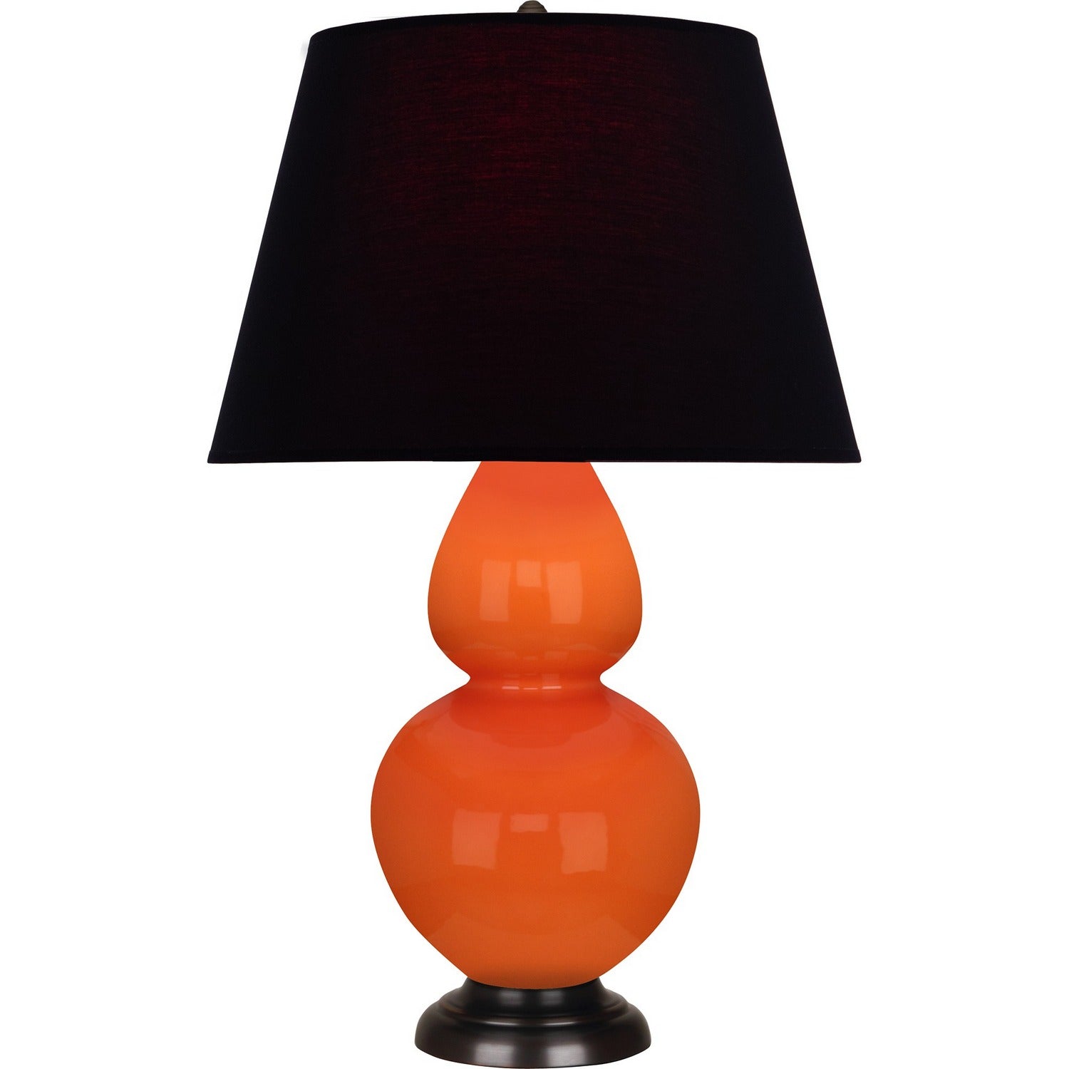 Robert Abbey - 1645K - One Light Table Lamp - Double Gourd - Pumpkin Glazed Ceramic w/Deep Patina Bronze