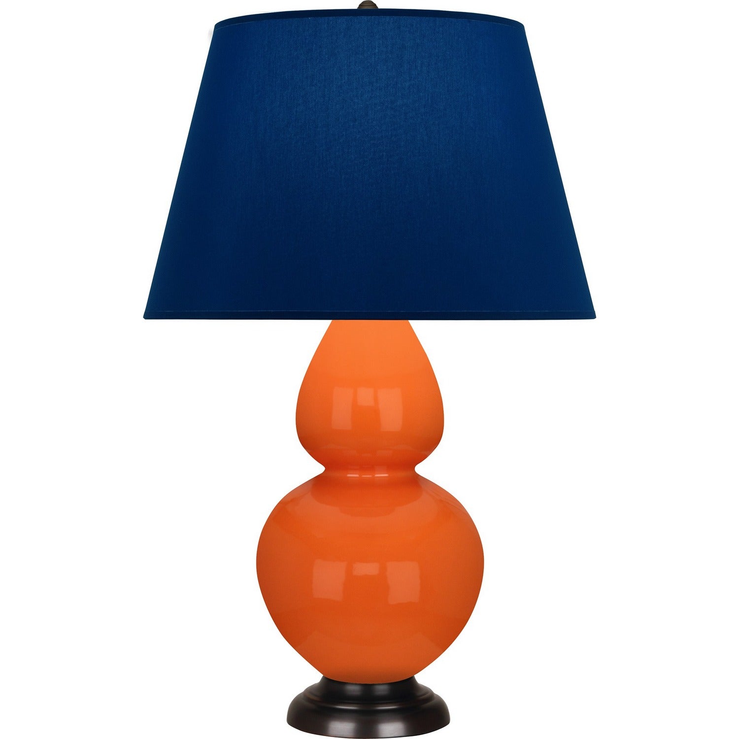 Robert Abbey - 1645N - One Light Table Lamp - Double Gourd - Pumpkin Glazed Ceramic w/Deep Patina Bronze