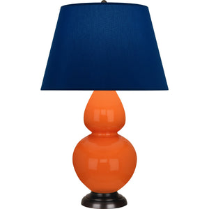 Robert Abbey - 1645N - One Light Table Lamp - Double Gourd - Pumpkin Glazed Ceramic w/Deep Patina Bronze