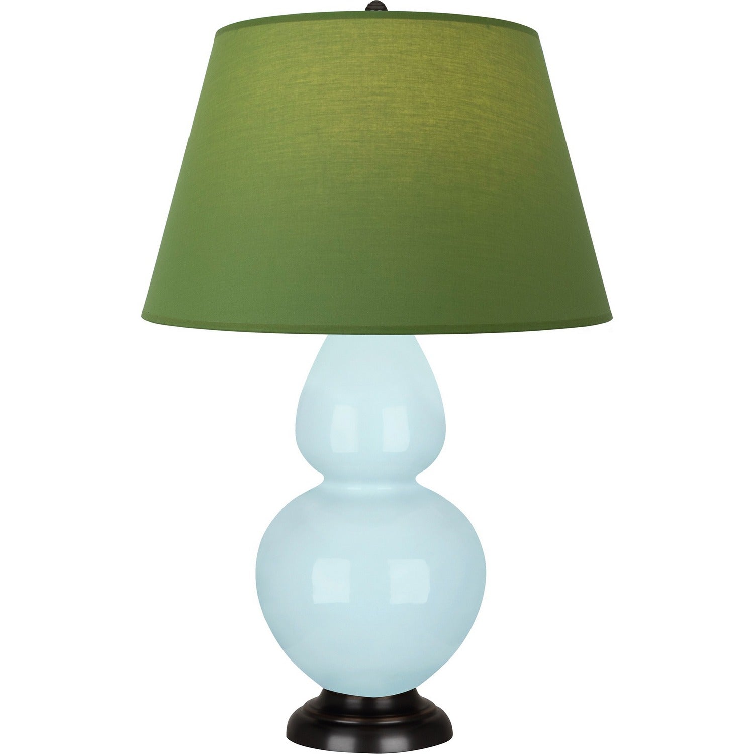 Robert Abbey - 1646G - One Light Table Lamp - Double Gourd - Baby Blue Glazed Ceramic w/Deep Patina Bronze