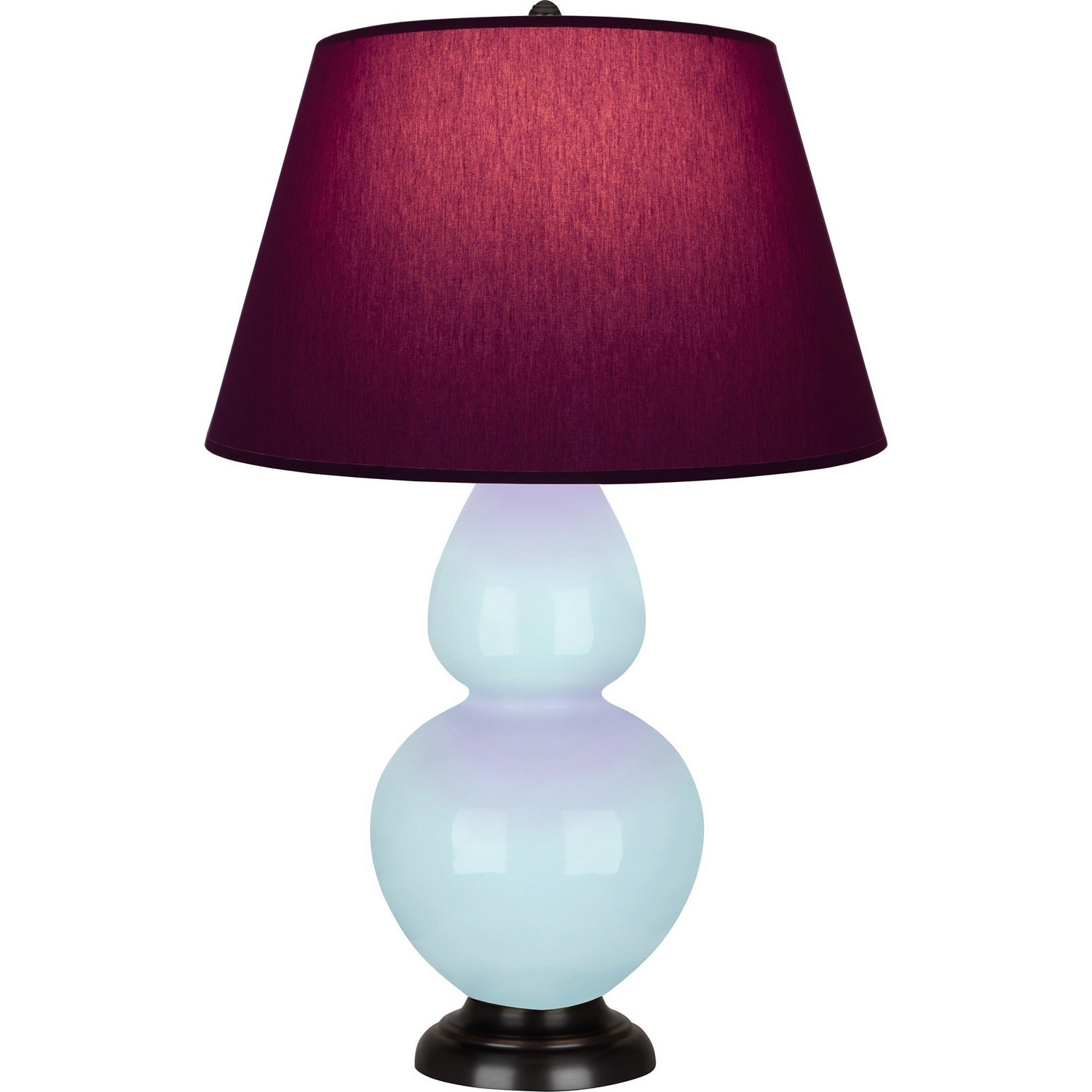 Robert Abbey - 1646P - One Light Table Lamp - Double Gourd - Baby Blue Glazed Ceramic w/Deep Patina Bronze