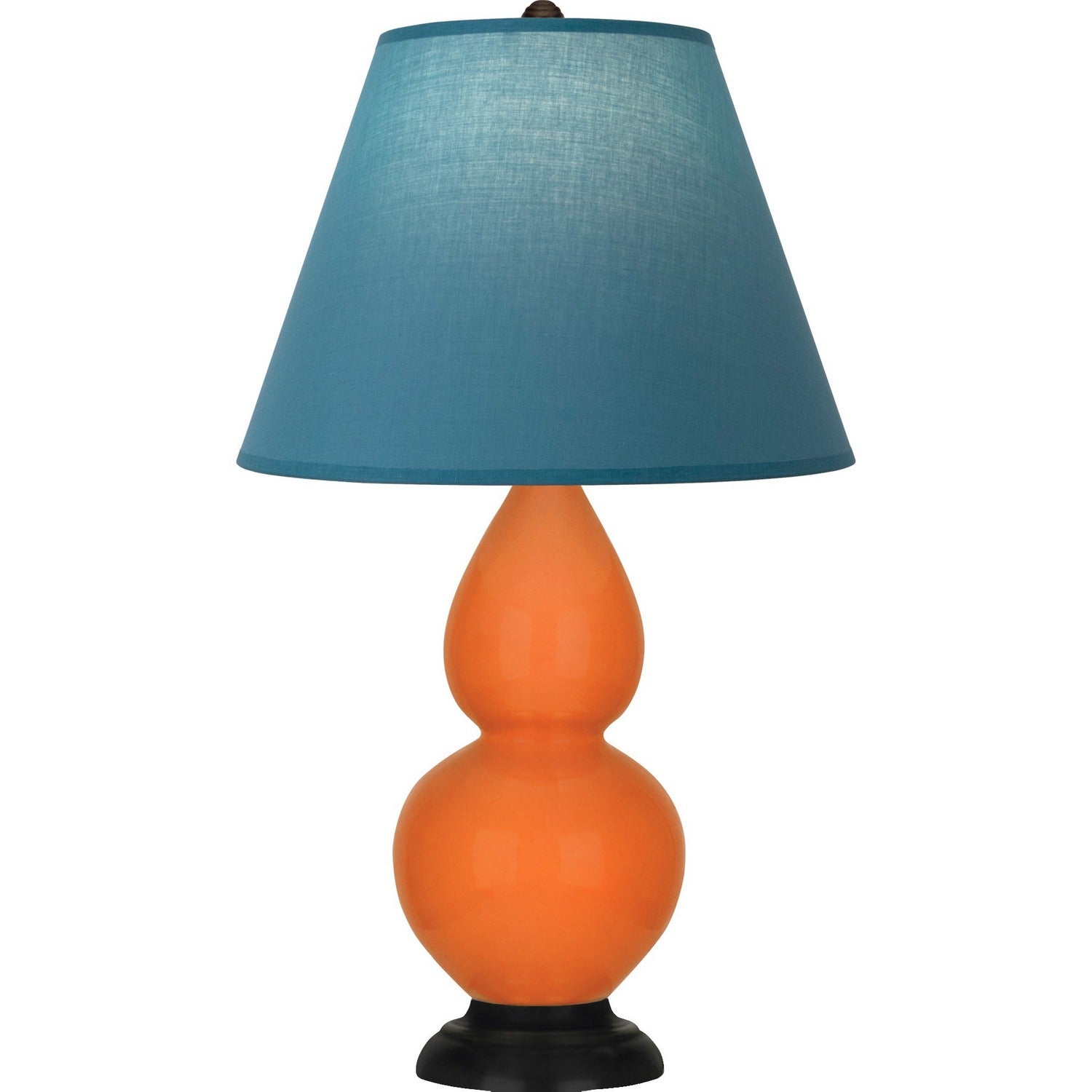Robert Abbey - 1655B - One Light Accent Lamp - Small Double Gourd - Pumpkin Glazed Ceramic w/Deep Patina Bronze