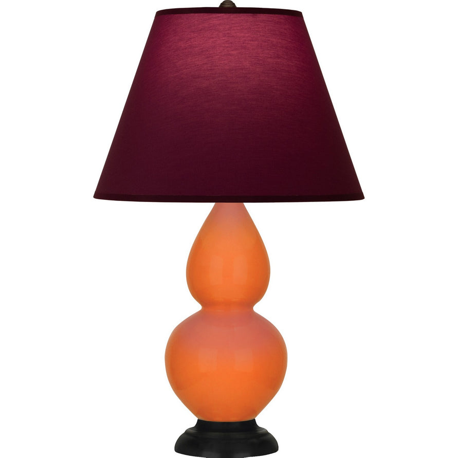 Robert Abbey - 1655P - One Light Accent Lamp - Small Double Gourd - Pumpkin Glazed Ceramic w/Deep Patina Bronze