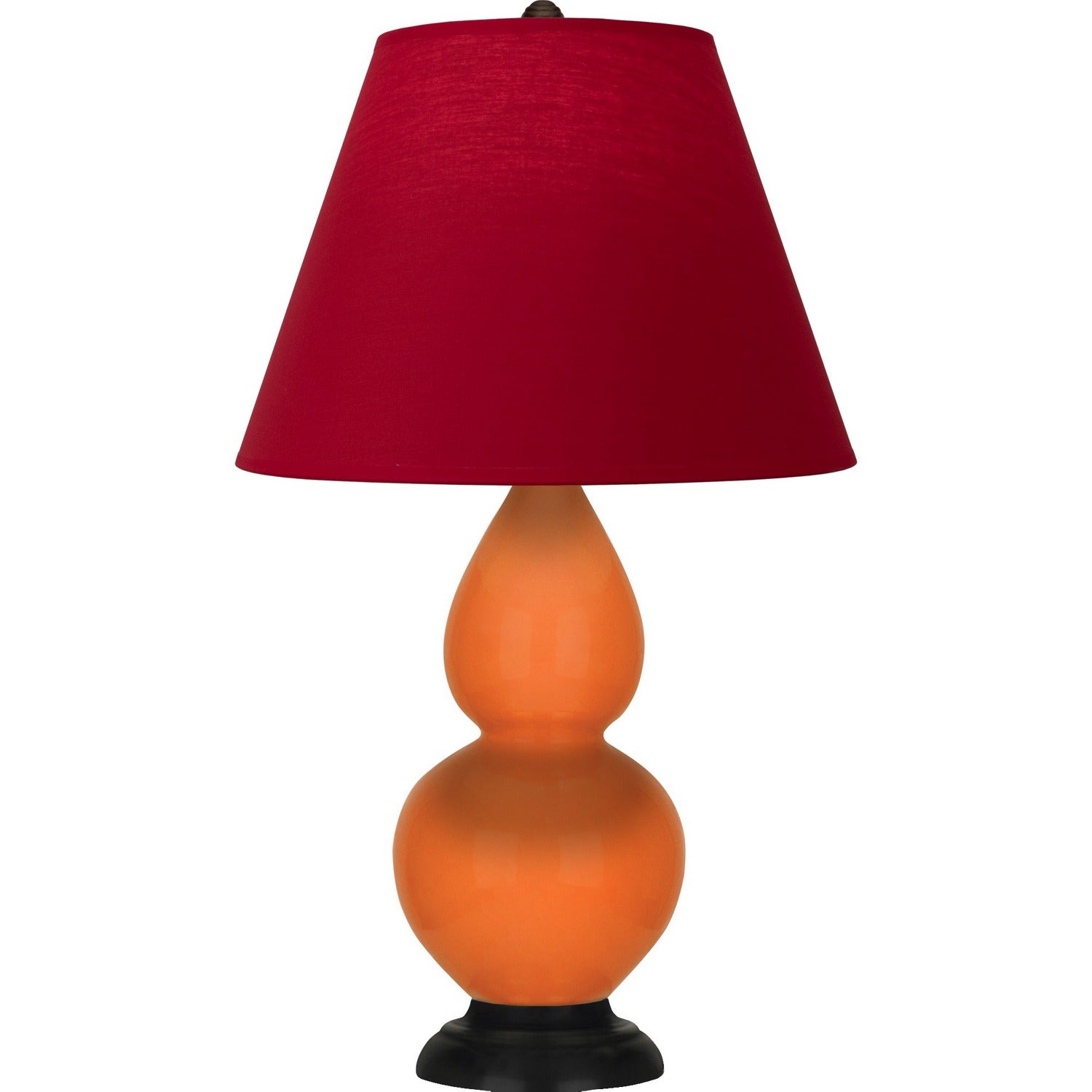 Robert Abbey - 1655R - One Light Accent Lamp - Small Double Gourd - Pumpkin Glazed Ceramic w/Deep Patina Bronze