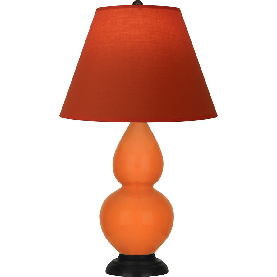 Robert Abbey - 1655T - One Light Accent Lamp - Small Double Gourd - Pumpkin Glazed Ceramic w/Deep Patina Bronze