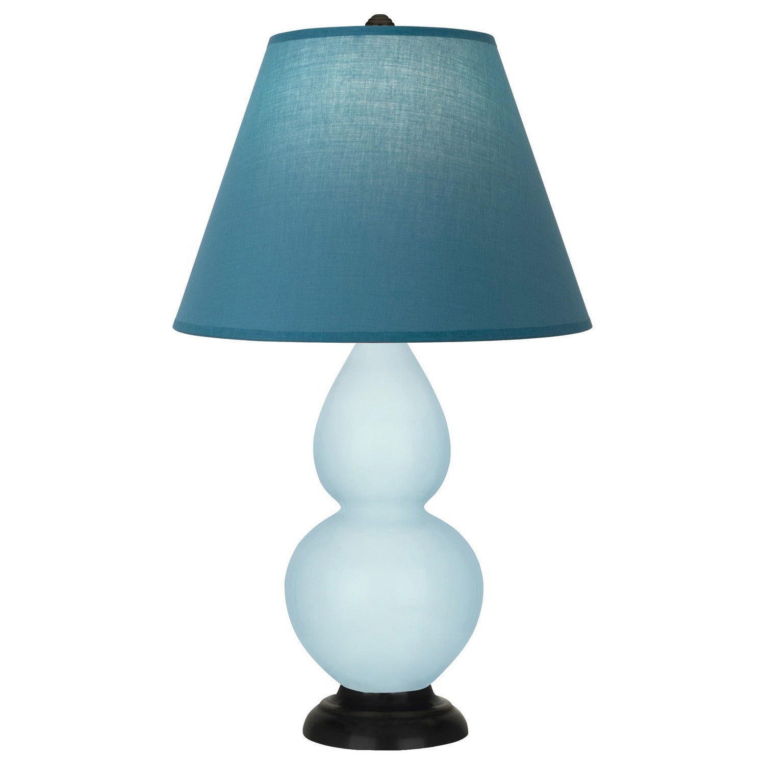 Robert Abbey - 1656B - One Light Accent Lamp - Small Double Gourd - Baby Blue Glazed Ceramic w/Deep Patina Bronze
