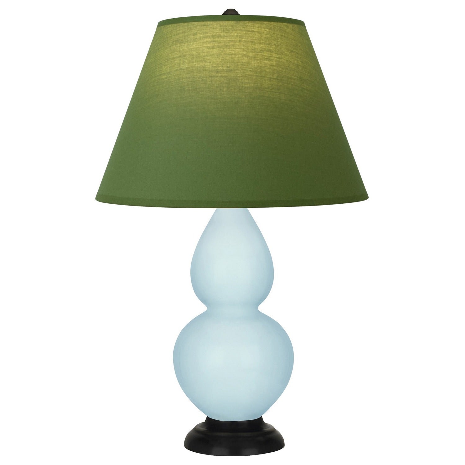Robert Abbey - 1656G - One Light Accent Lamp - Small Double Gourd - Baby Blue Glazed Ceramic w/Deep Patina Bronze