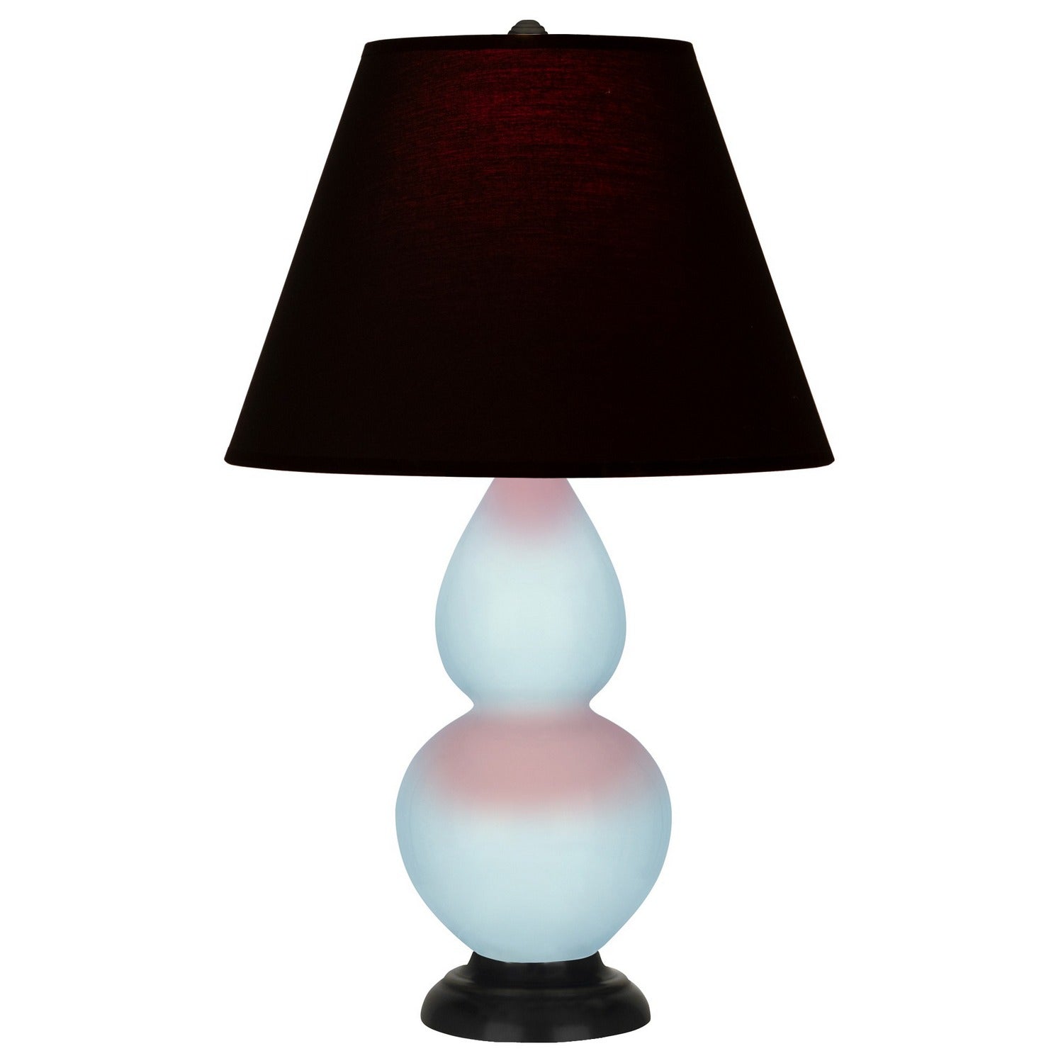 Robert Abbey - 1656K - One Light Accent Lamp - Small Double Gourd - Baby Blue Glazed Ceramic w/Deep Patina Bronze