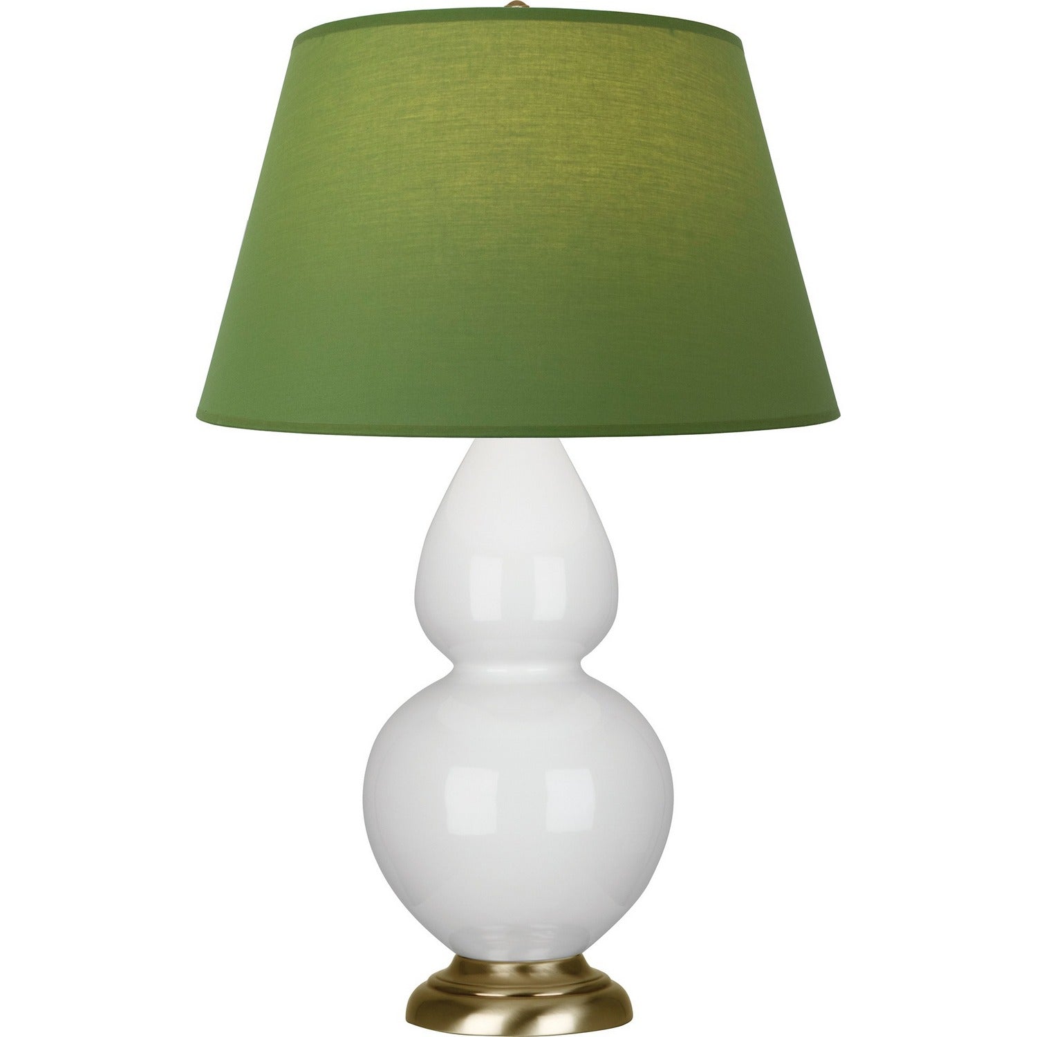 Robert Abbey - 1660G - One Light Table Lamp - Double Gourd - Lily Glazed Ceramic w/Antique Natural Brass