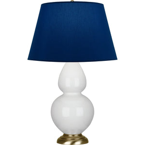 Robert Abbey - 1660N - One Light Table Lamp - Double Gourd - Lily Glazed Ceramic w/Antique Natural Brass