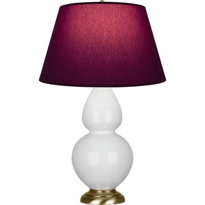 Robert Abbey - 1660P - One Light Table Lamp - Double Gourd - Lily Glazed Ceramic w/Antique Natural Brass