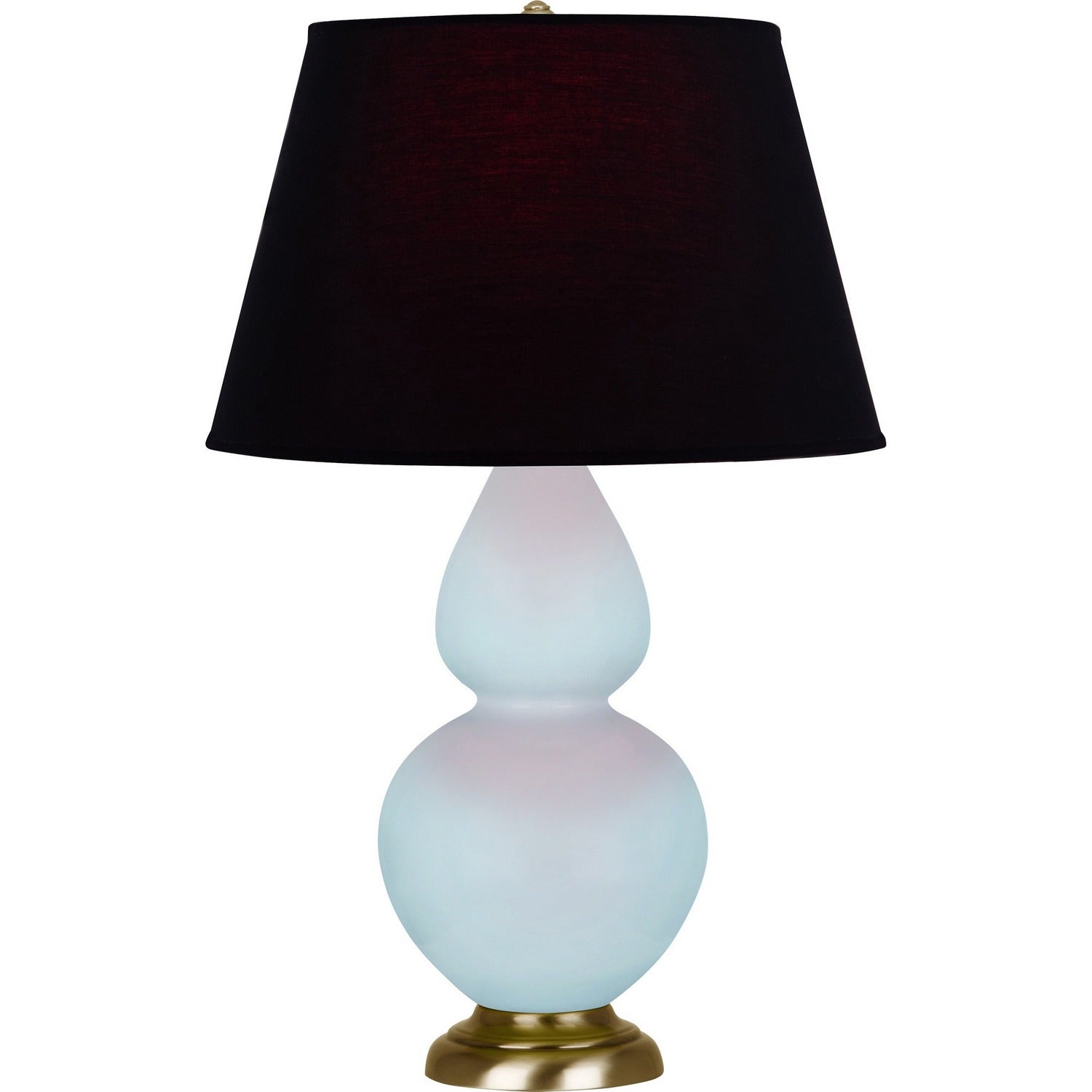 Robert Abbey - 1666K - One Light Table Lamp - Double Gourd - Baby Blue Glazed Ceramic w/Antique Natural Brass