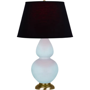 Robert Abbey - 1666K - One Light Table Lamp - Double Gourd - Baby Blue Glazed Ceramic w/Antique Natural Brass