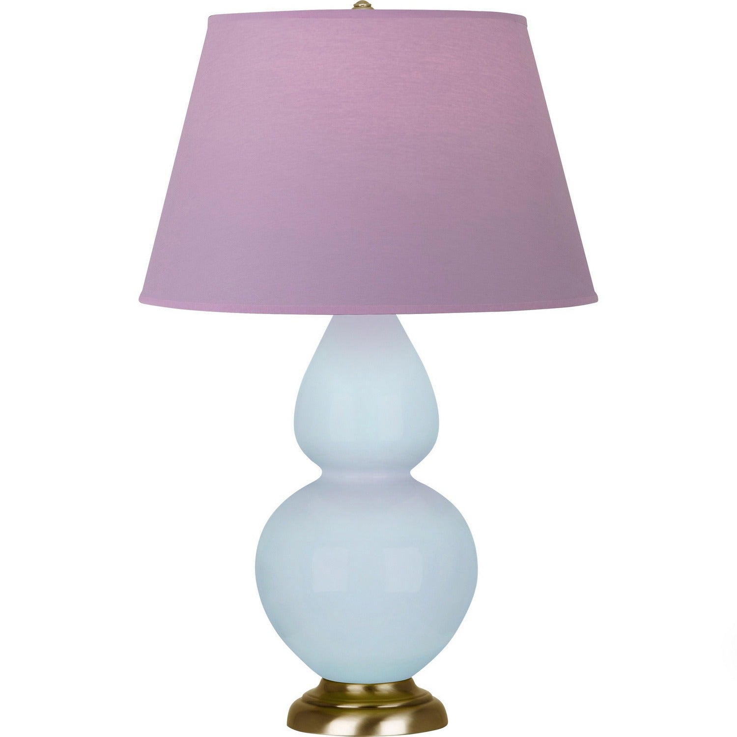 Robert Abbey - 1666L - One Light Table Lamp - Double Gourd - Baby Blue Glazed Ceramic w/Antique Natural Brass