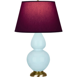 Robert Abbey - 1666P - One Light Table Lamp - Double Gourd - Baby Blue Glazed Ceramic w/Antique Natural Brass