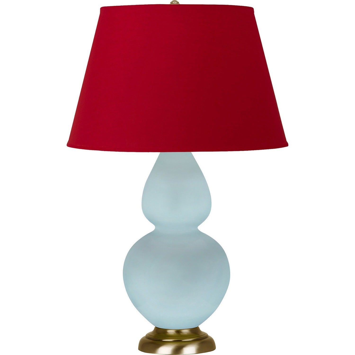 Robert Abbey - 1666R - One Light Table Lamp - Double Gourd - Baby Blue Glazed Ceramic w/Antique Natural Brass
