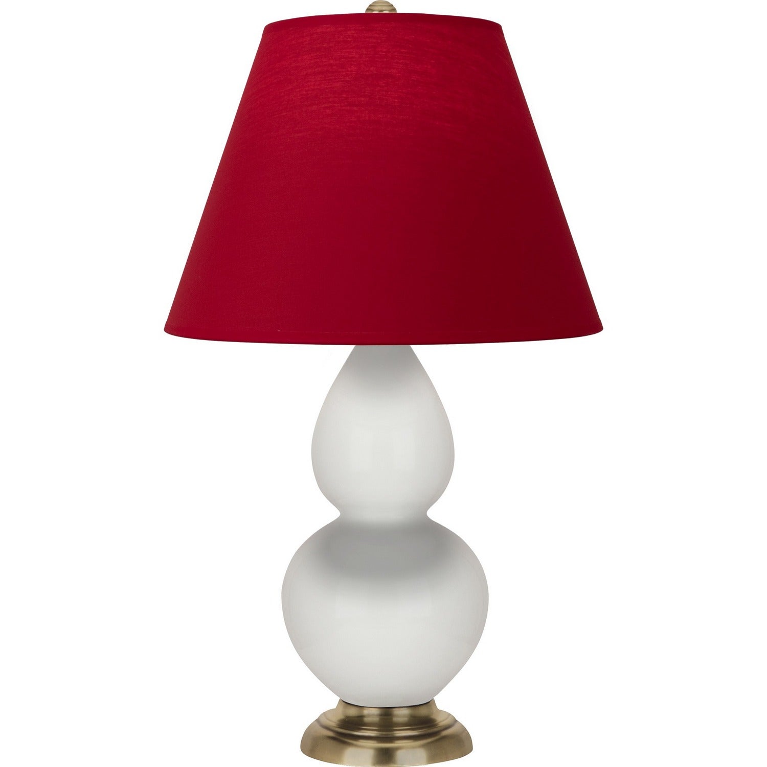 Robert Abbey - 1680R - One Light Accent Lamp - Small Double Gourd - Lily Glazed Ceramic w/Antique Natural Brass