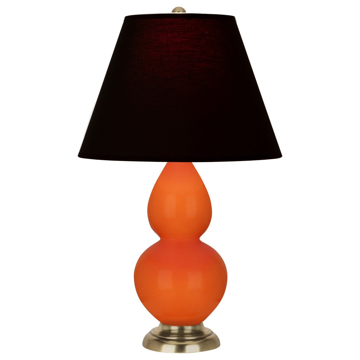 Robert Abbey - 1685K - One Light Accent Lamp - Small Double Gourd - Pumpkin Glazed Ceramic w/Antique Natural Brass