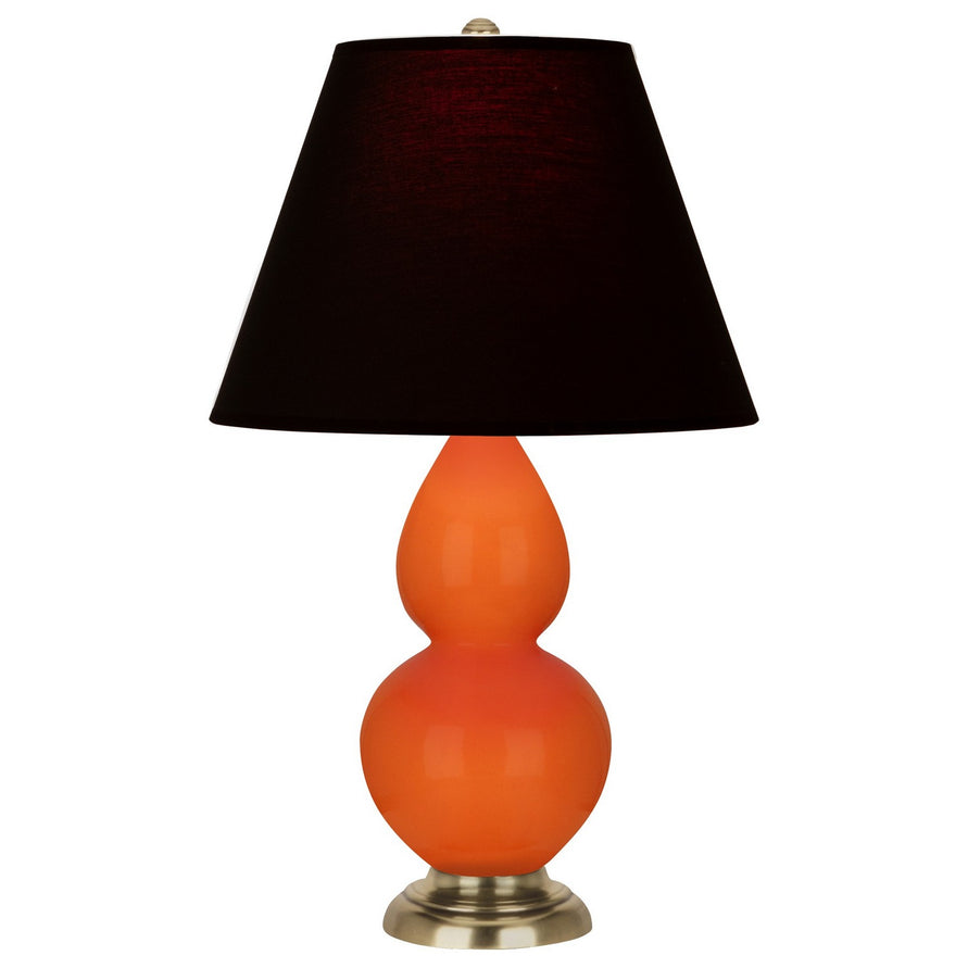 Robert Abbey - 1685K - One Light Accent Lamp - Small Double Gourd - Pumpkin Glazed Ceramic w/Antique Natural Brass