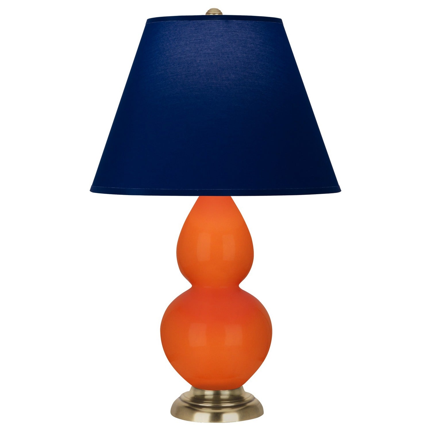 Robert Abbey - 1685N - One Light Accent Lamp - Small Double Gourd - Pumpkin Glazed Ceramic w/Antique Natural Brass