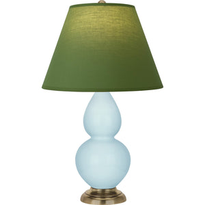 Robert Abbey - 1689G - One Light Accent Lamp - Small Double Gourd - Baby Blue Glazed Ceramic w/Antique Natural Brass