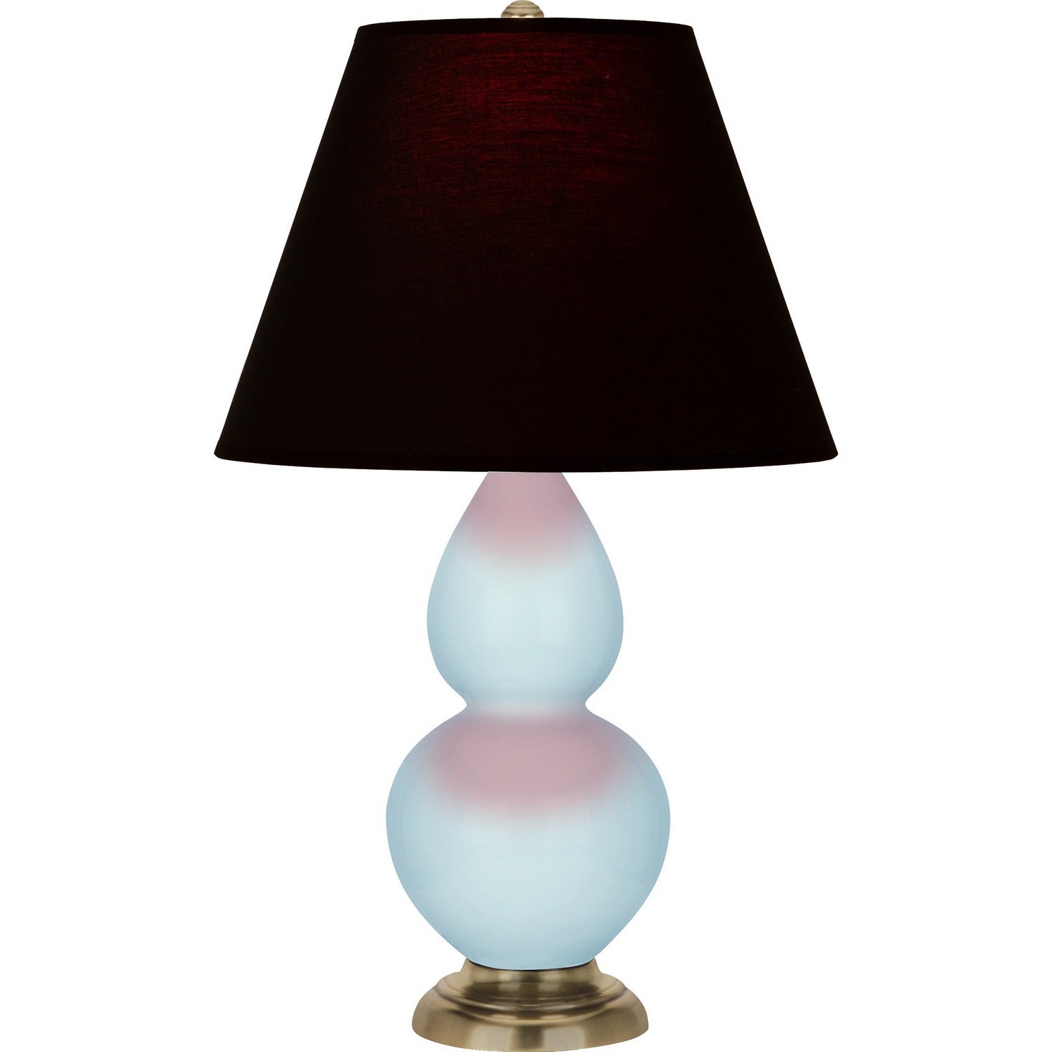 Robert Abbey - 1689K - One Light Accent Lamp - Small Double Gourd - Baby Blue Glazed Ceramic w/Antique Natural Brass