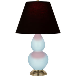 Robert Abbey - 1689K - One Light Accent Lamp - Small Double Gourd - Baby Blue Glazed Ceramic w/Antique Natural Brass