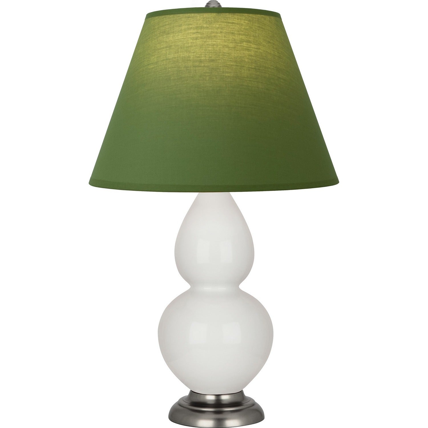 Robert Abbey - 1690G - One Light Accent Lamp - Small Double Gourd - Lily Glazed Ceramic w/Antique Silver