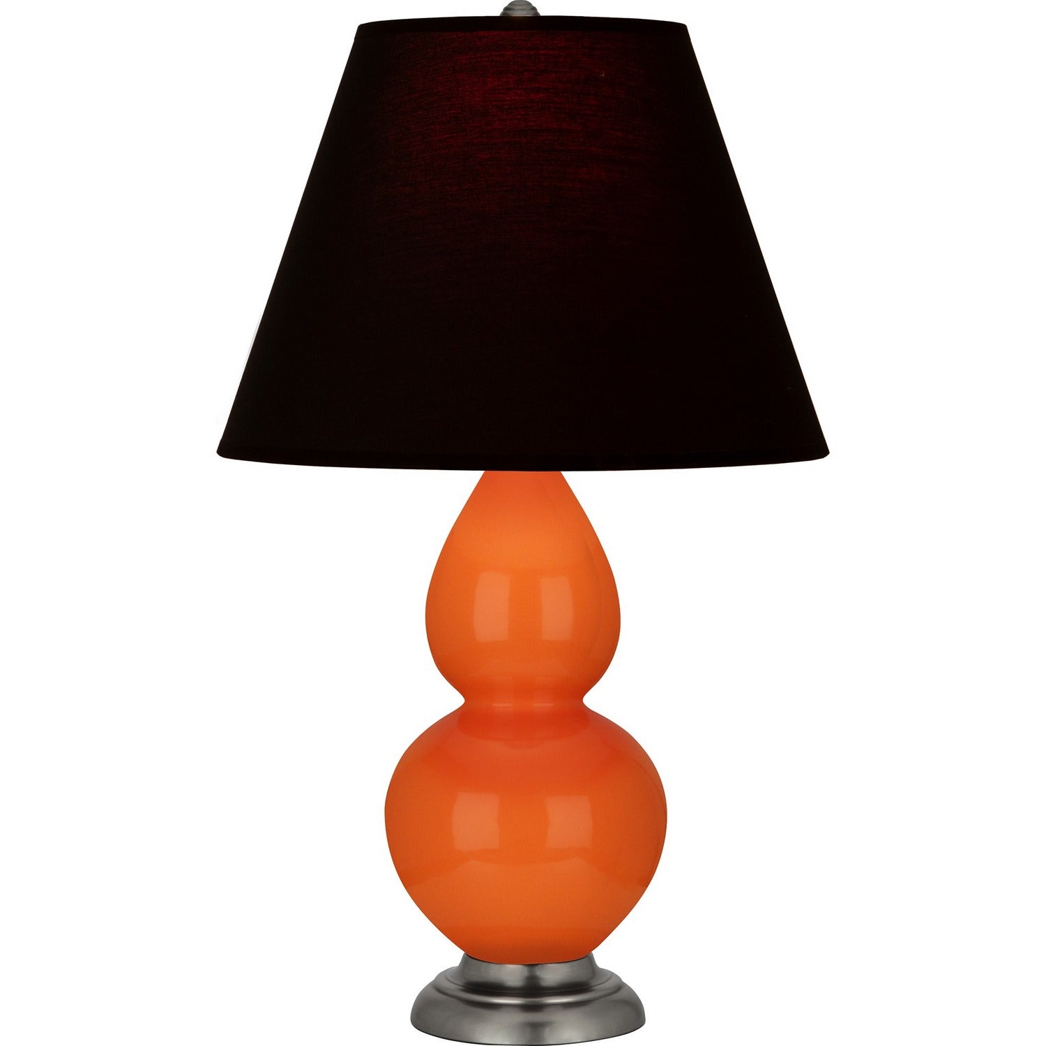 Robert Abbey - 1695K - One Light Accent Lamp - Small Double Gourd - Pumpkin Glazed Ceramic w/Antique Silver