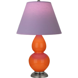 Robert Abbey - 1695L - One Light Accent Lamp - Small Double Gourd - Pumpkin Glazed Ceramic w/Antique Silver