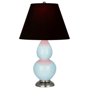 Robert Abbey - 1696K - One Light Accent Lamp - Small Double Gourd - Baby Blue Glazed Ceramic w/Antique Silver