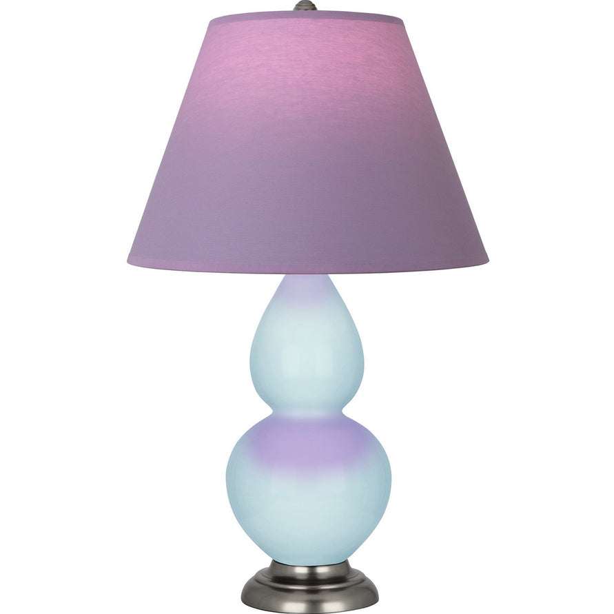 Robert Abbey - 1696L - One Light Accent Lamp - Small Double Gourd - Baby Blue Glazed Ceramic w/Antique Silver